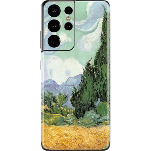 Vincent Van Gogh Wheatfield with Cypresses Galaxy S21 Ultra 5G Skin